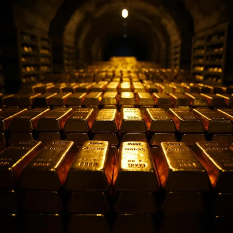 gold bars in vault